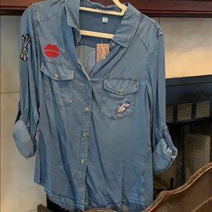 Francesca’s chambray shirt